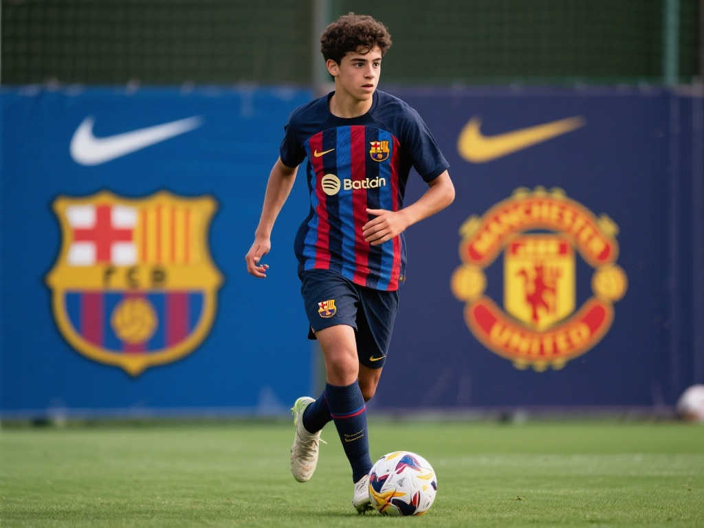天空体育：切尔西与曼联锁定巴萨17岁天才中场胡安-埃尔南德斯
